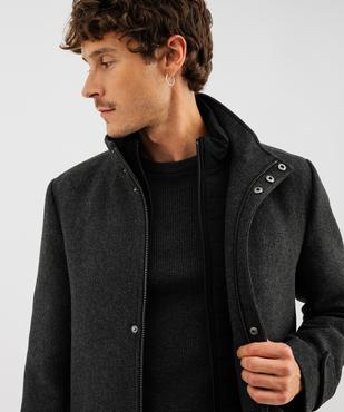 Manteau droit à double col amovible homme vue2 - GEMO (HOMME) - GEMO