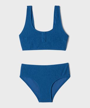 Maillot de bain 2 pièces texturé fille vue1 - GEMO (JUNIOR) - GEMO