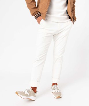 Pantalon chino en coton stretch coupe Slim homme vue1 - GEMO 4G HOMME - GEMO