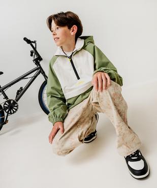 Pantalon loose imprimé en coton stretch garçon vue1 - GEMO (JUNIOR) - GEMO