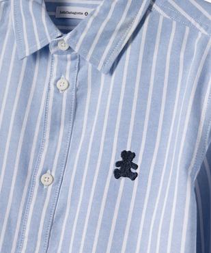 Chemise manches longues à rayures garçon - LuluCastagnette vue3 - LULUCASTAGNETTE - GEMO