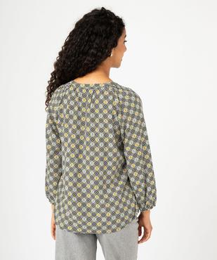 Blouse fluide imprimée à manches 3/4 femme vue3 - GEMO 4G FEMME - GEMO