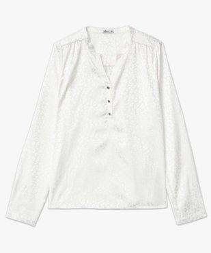 Blouse femme satinée avec manches retroussables vue4 - GEMO(FEMME PAP) - GEMO