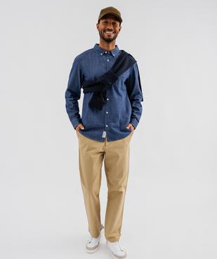 Pantalon chino en twill de coton uni homme - LuluCastagnette vue6 - LULUCASTAGNETTE - GEMO