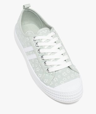 Baskets femme à lacets dessus toile imprimée fleurs vue5 - GEMO (SPORTSWR) - GEMO
