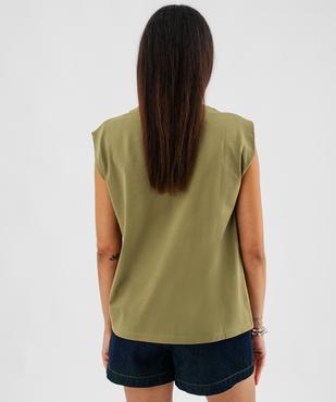 Tee-shirt sans manches avec strass et perles femme vue1 - GEMO(FEMME PAP) - GEMO