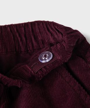 Pantalon en velours doublé jersey à taille élastiquée bébé fille vue3 - GEMO(BEBE DEBT) - GEMO