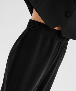 Pantalon large et souple à ceinture élastique femme vue4 - GEMO(FEMME PAP) - GEMO