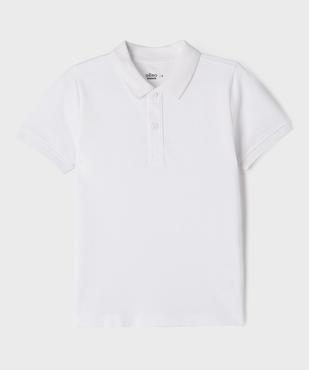 Polo à manches courtes en coton piqué garçon vue1 - GEMO 4G GARCON - GEMO