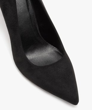 Escarpins femme unis en suédine à talon aiguille vue6 - GEMO(URBAIN) - GEMO