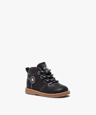 Boots bébé garçon à lacets et zip – LuluCastagnette vue2 - LULU CASTAGNETT - GEMO