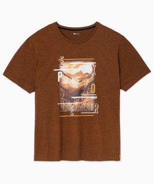 Tee-shirt homme grande taille avec motif montagne vue4 - GEMO (G TAILLE) - GEMO