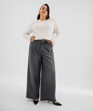 Gilet à petits boutons irisés et finitions volantées femme grande taille vue5 - GEMO (G TAILLE) - GEMO
