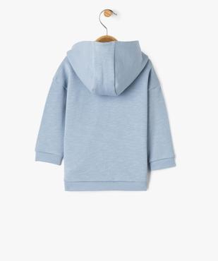 Sweat à capuche fermeture zippée bébé garçon vue5 - GEMO(BEBE DEBT) - GEMO