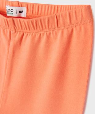 Cycliste en coton stretch à taille élastiquée fille vue2 - GEMO 4G FILLE - GEMO