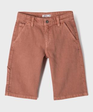 Bermuda skater multipoche en coton garçon vue1 - GEMO 4G GARCON - GEMO