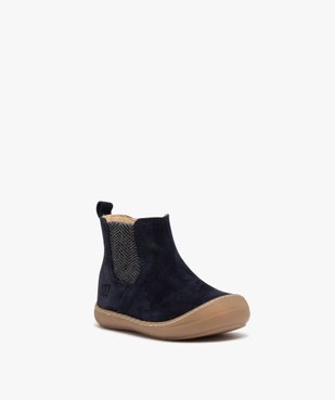 Boots Chelsea en cuir velours bébé garçon - NA! vue2 - NA! - GEMO