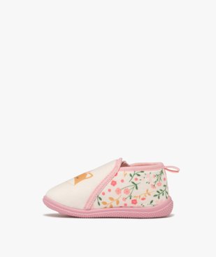 Chaussons bébé fille boots à zip petit renard vue3 - GEMO 4G BEBE - GEMO