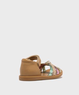 Sandales métallisées à talon fermé fille - Berlingot by Pom d'Api vue4 - BERLINGOT BY POM D'API (M) - GEMO