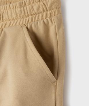 Pantalon en maille French Terry à revers garçon vue2 - GEMO (ENFANT) - GEMO
