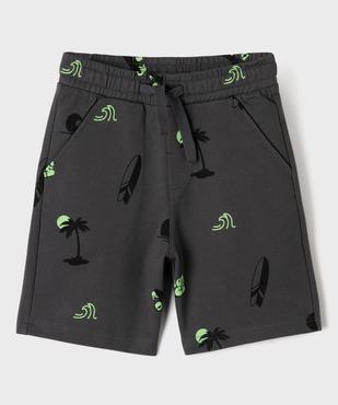 Short en maille French Terry à motifs garçon vue1 - GEMO (ENFANT) - GEMO