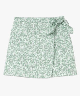 Jupe portefeuille matelassée à motifs fleuris femme vue4 - GEMO 4G FEMME - GEMO