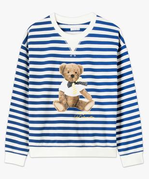 Sweat rayé et imprimé femme - LuluCastagnette vue5 - LULU CASTAGNETT - GEMO