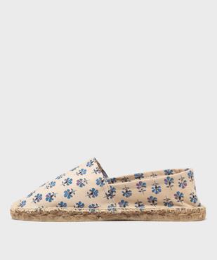 Espadrilles en toile de coton fleurie et semelle de corde femme - LuluCastagnette vue3 - LULUCASTAGNETTE - GEMO