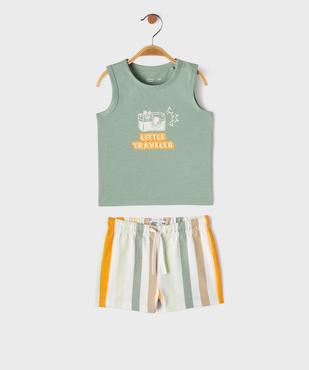 Ensemble 2 pièces bébé garçon - Débardeur et short vue1 - GEMO 4G BEBE - GEMO