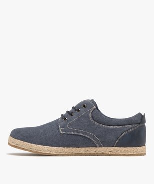 Baskets en toile tige basse avec semelle de corde homme - Lee Cooper vue3 - LEE COOPER - GEMO