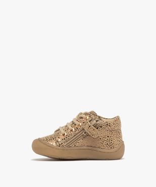 Chaussures premiers pas en cuir avec détails brillants bébé fille - NA! vue3 - NA! GEMO FOR GOOD - GEMO