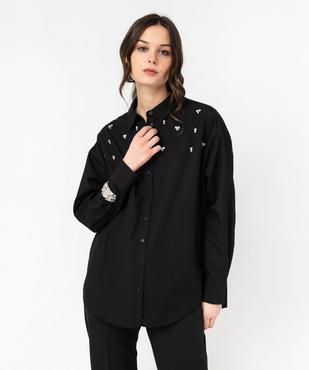 Chemise manches longues à strass femme vue1 - GEMO(FEMME PAP) - GEMO