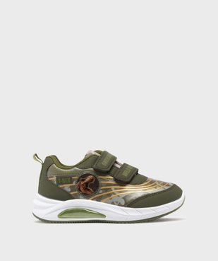 Baskets basses à scratch imprimé camo et T-rex garçon vue1 - JURASSIC WORLD - GEMO