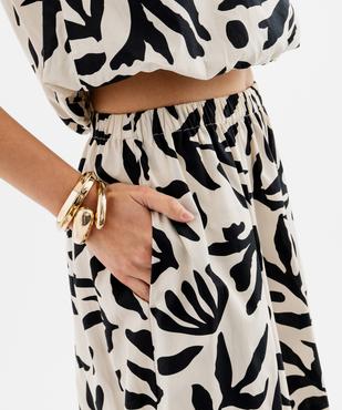 Jupe longue ample à motifs femme vue2 - GEMO(FEMME PAP) - GEMO