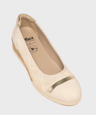 Ballerines confort métallisées avec talon compensé femme vue5 - G'FLEX - GEMO
