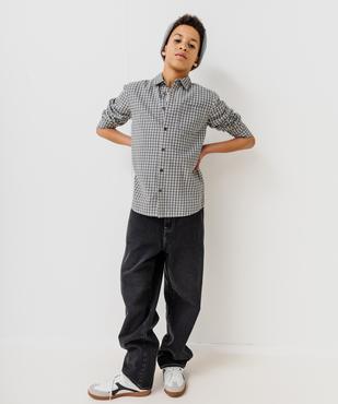 Chemise à carreaux en coton garçon vue7 - GEMO (JUNIOR) - GEMO
