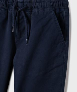 Pantalon jogger en toile de coton stretch garçon vue2 - GEMO (ENFANT) - GEMO