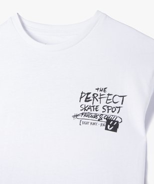 Tee-shirt à manches courtes coupe oversize inscription skate garçon vue2 - GEMO 4G GARCON - GEMO