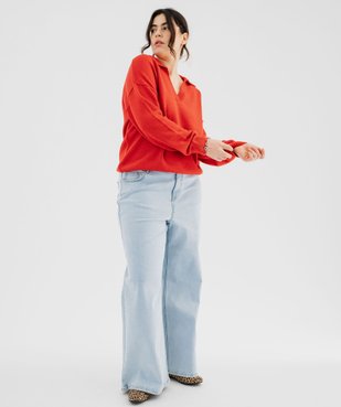 Pull à col polo femme grand taille vue5 - GEMO (G TAILLE) - GEMO