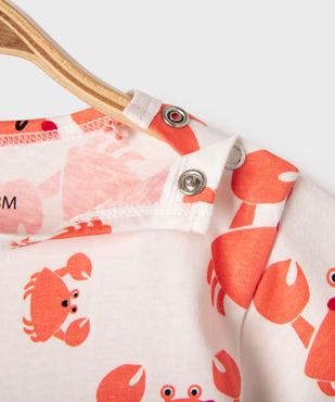 Pyjashort en coton motif crabes bébé vue6 - GEMO 4G BEBE - GEMO