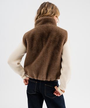 Gilet sans manches en fourrure imitation femme vue4 - GEMO 4G FEMME - GEMO