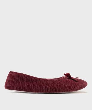 Chaussons ballerines en velours femme vue3 - GEMO(HOMWR FEM) - GEMO