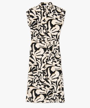 Robe chemise imprimée à manches courtes femme vue4 - GEMO(FEMME PAP) - GEMO