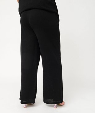 Pantalon large en maille souple avec taille élastiquée femme vue3 - GEMO (G TAILLE) - GEMO
