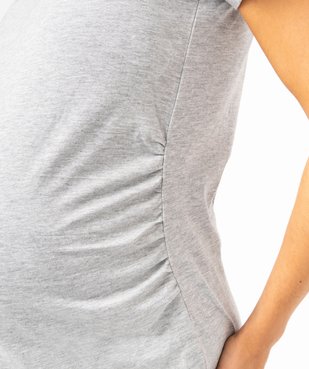 Tee-shirt de grossesse imprimé à manches courtes vue2 - GEMO 4G MATERN - GEMO