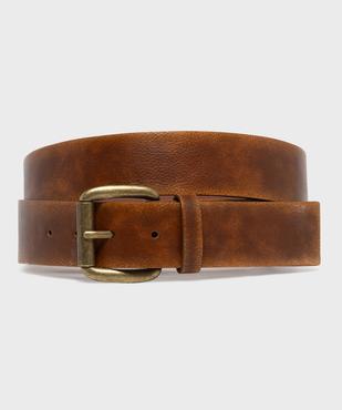 Ceinture patinée à grosse boucle métal vieilli homme vue1 - GEMO (ACCESS) - GEMO