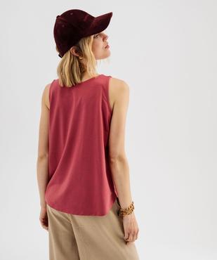 Débardeur à col rond avec motif positif femme vue3 - GEMO 4G FEMME - GEMO