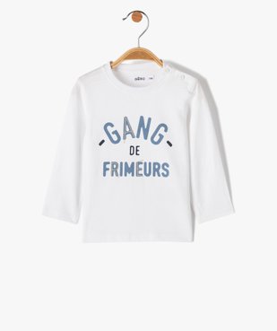 Ensemble bébé garçon 2 pièces : chemise à carreaux + tee-shirt à manches longues vue2 - GEMO(BEBE DEBT) - GEMO