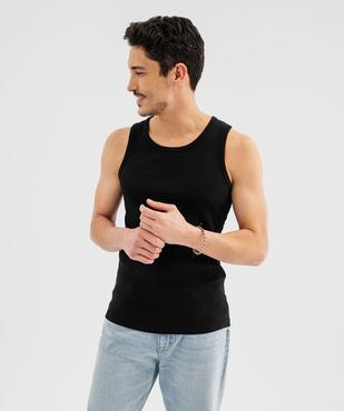 Débardeur uni en maille côtelée homme vue7 - GEMO 4G HOMME - GEMO