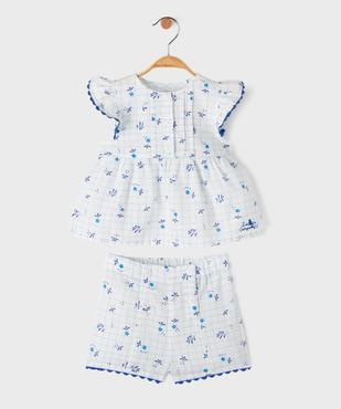 Ensemble 2 pièces bébé fille blouse et short - LuluCastagnette vue1 - LULUCASTAGNETTE - GEMO